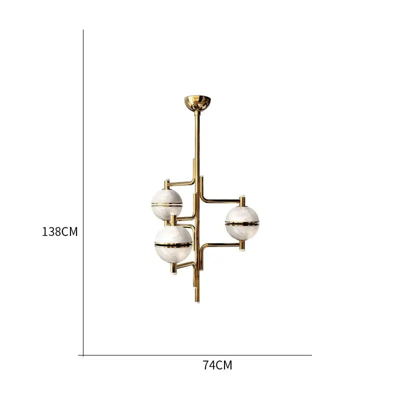 Alabaster Suspension Chandelier