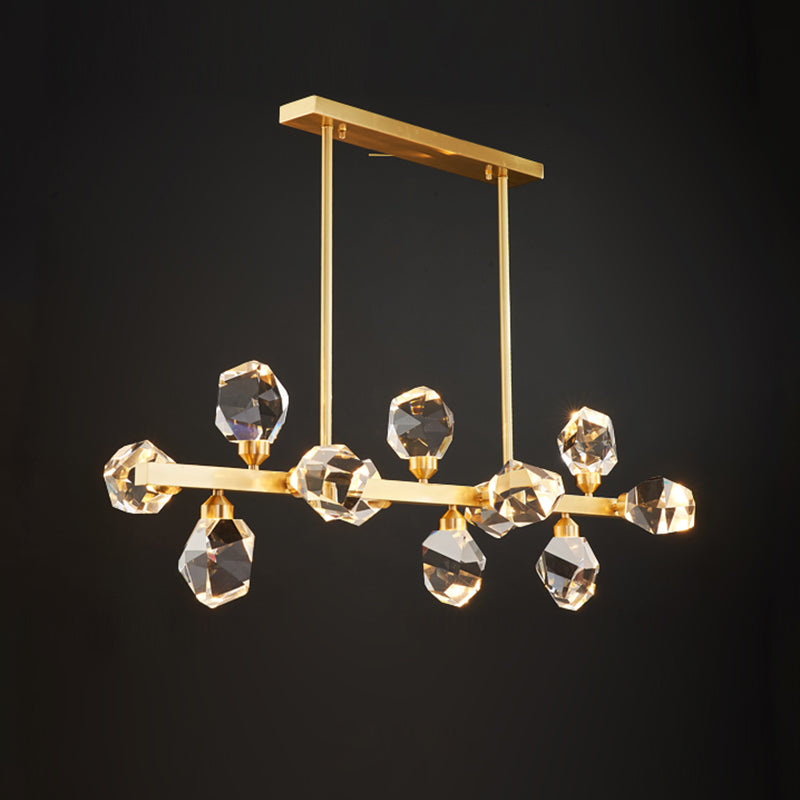 Eve Ice Water Chestnut Linear Chandelier