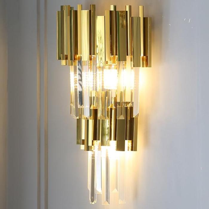 Enoch Three Tier Crystal Wall Sconce
