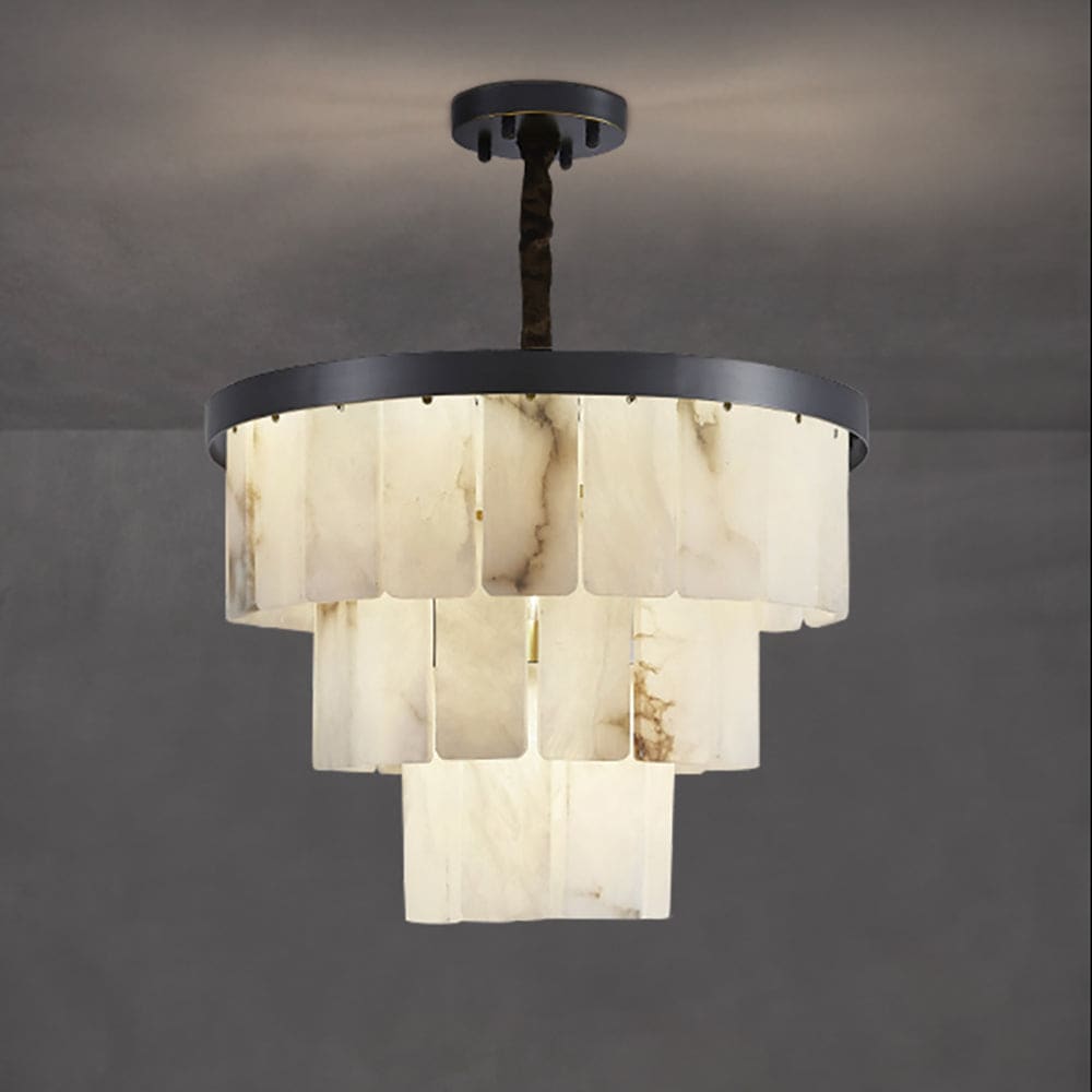 Black Copper Alabaster Chandelier