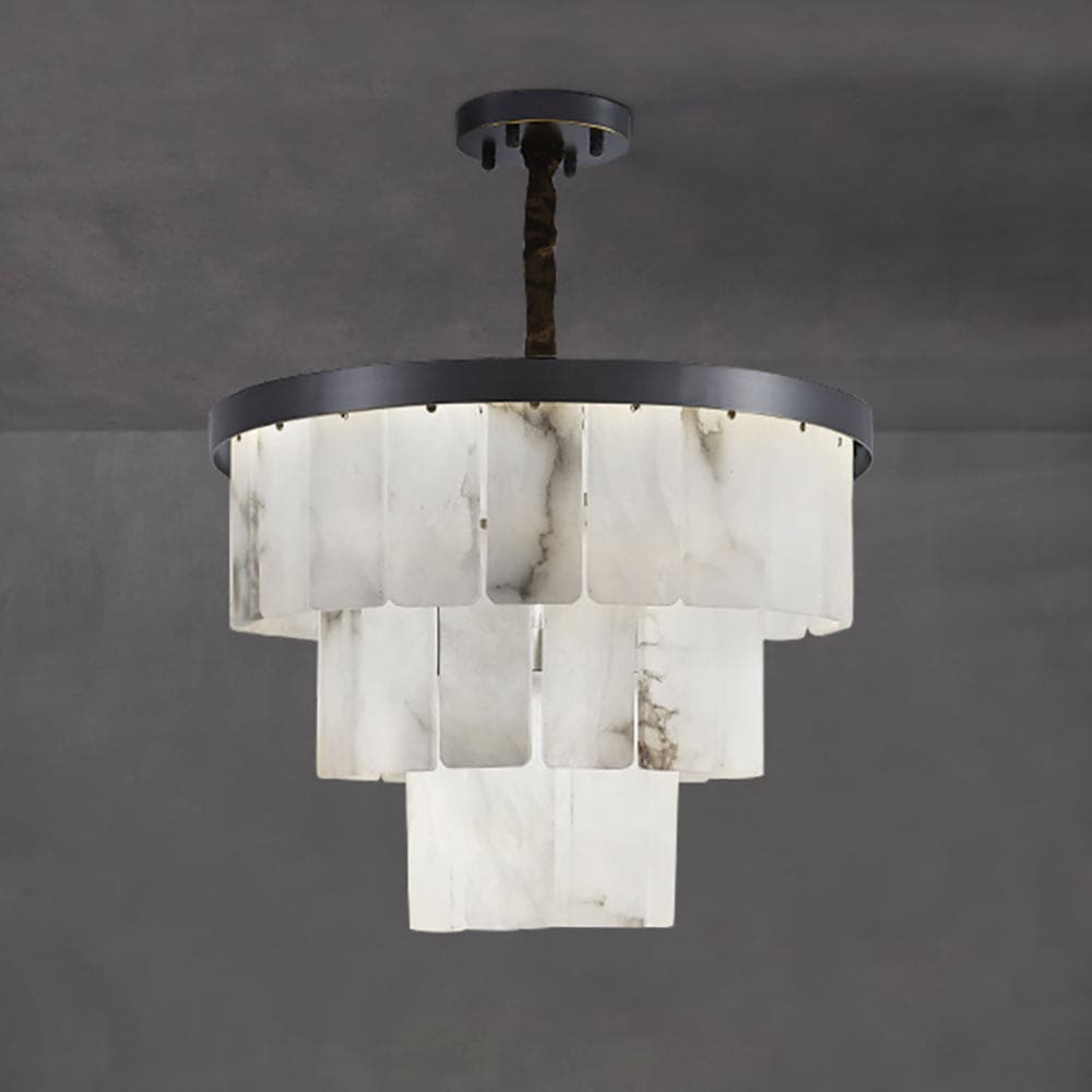 Black Copper Alabaster Chandelier