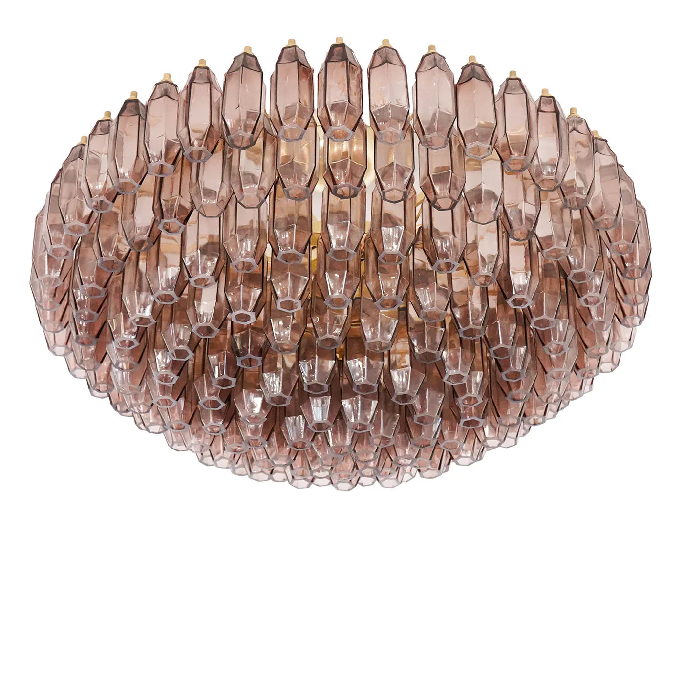 Prismatico Amethyst Glass Ceiling Lamp 35"