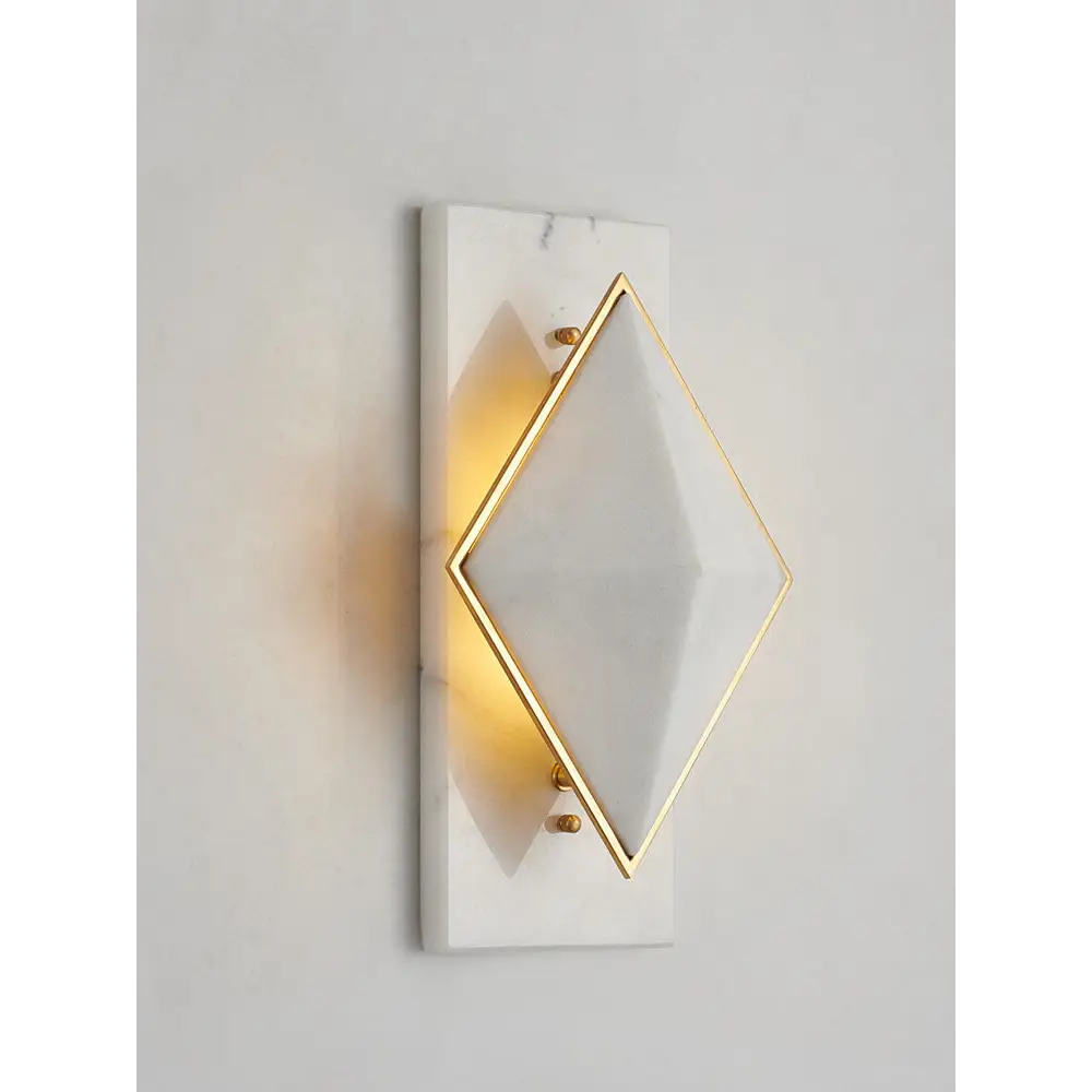 Geometric Alabaster Wall Sconce