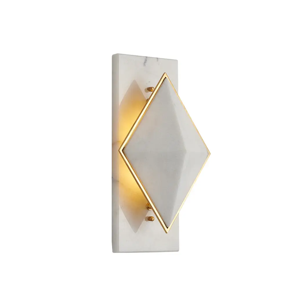Geometric Alabaster Wall Sconce