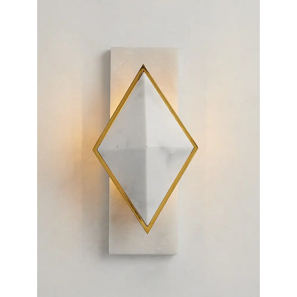 Geometric Alabaster Wall Sconce
