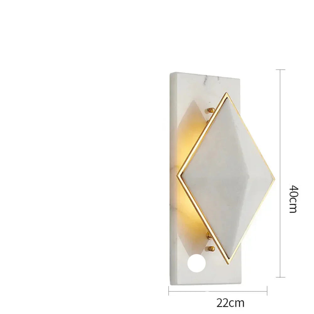 Geometric Alabaster Wall Sconce