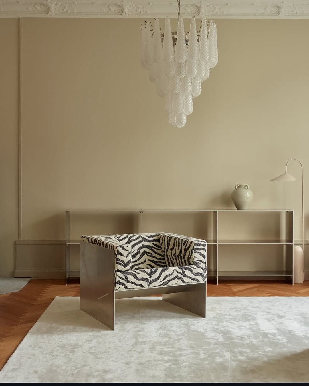 Murano Chandelier – Drop – 52 glasses – Transparent