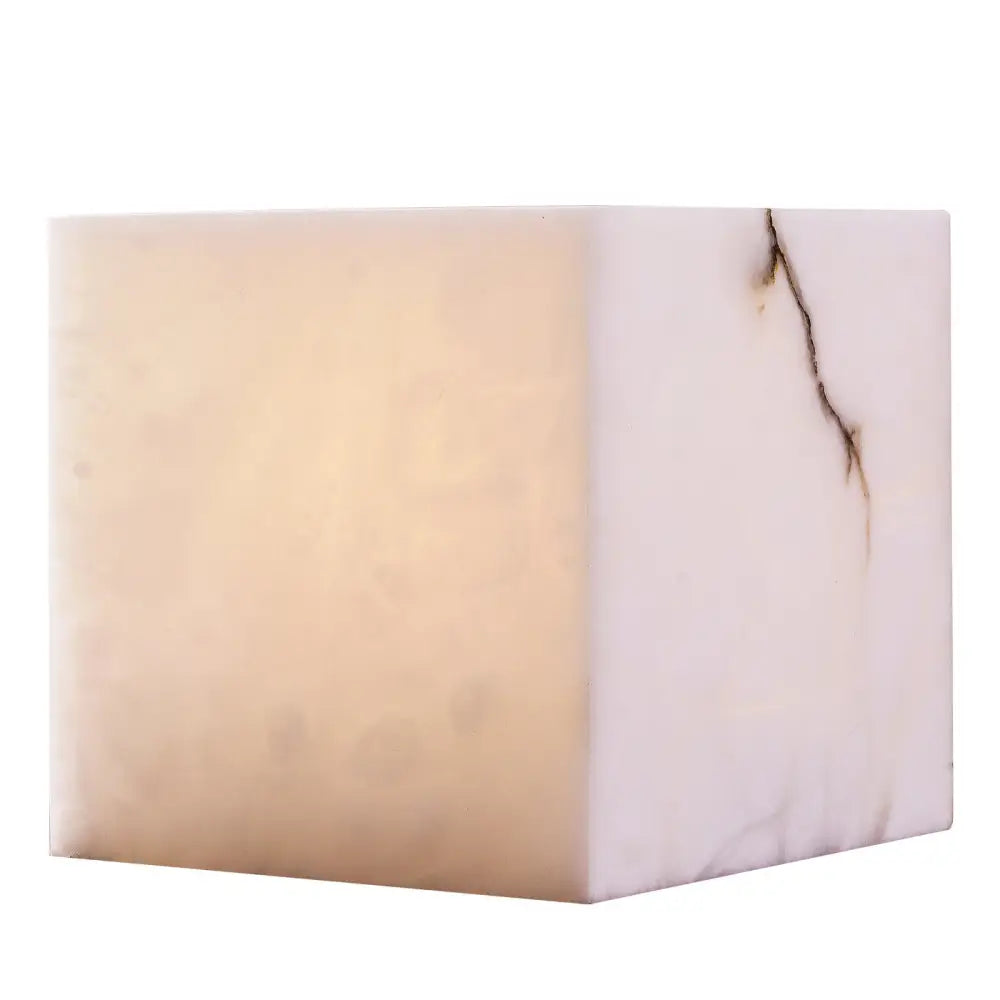 Cube Alabaster Table Lamp