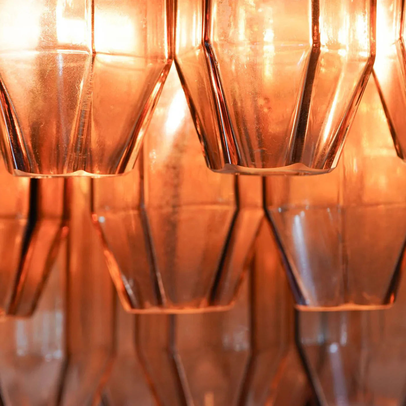 Prismatico 91 Elements Amethyst Compact Glass Chandelier 25"