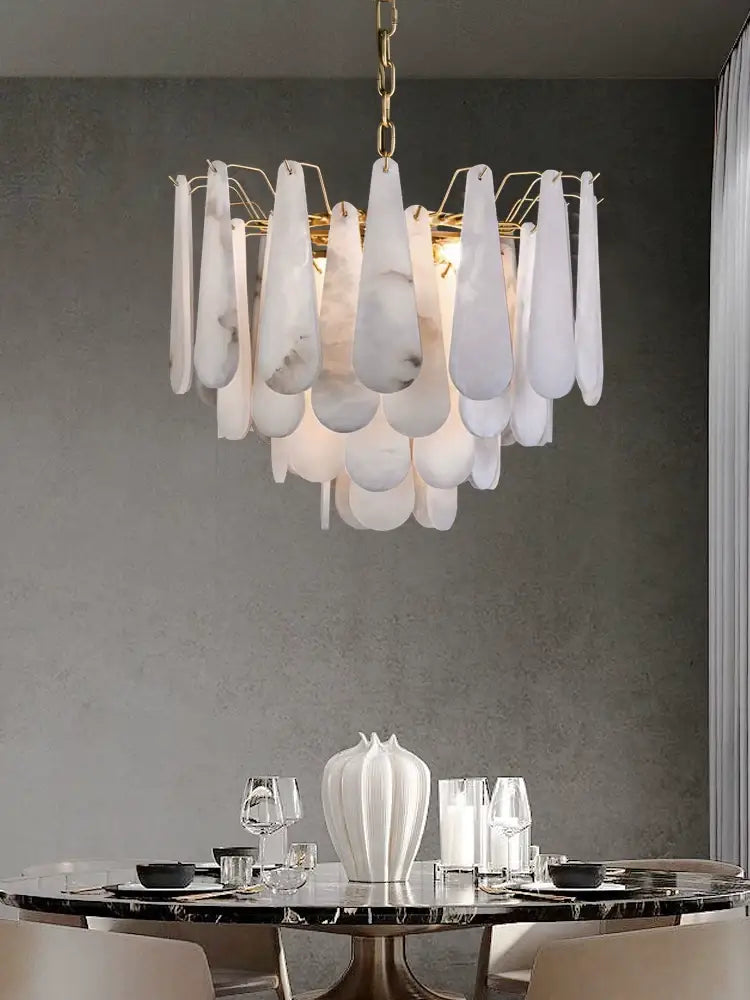 Drop Alabaster Chandelier