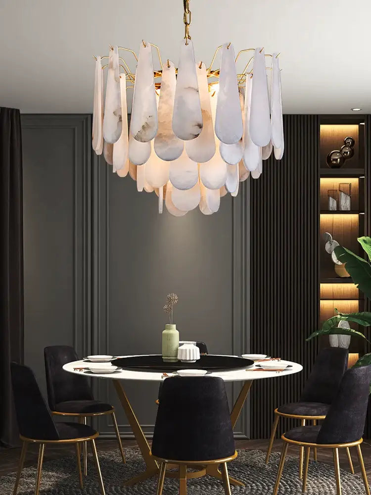 Drop Alabaster Chandelier