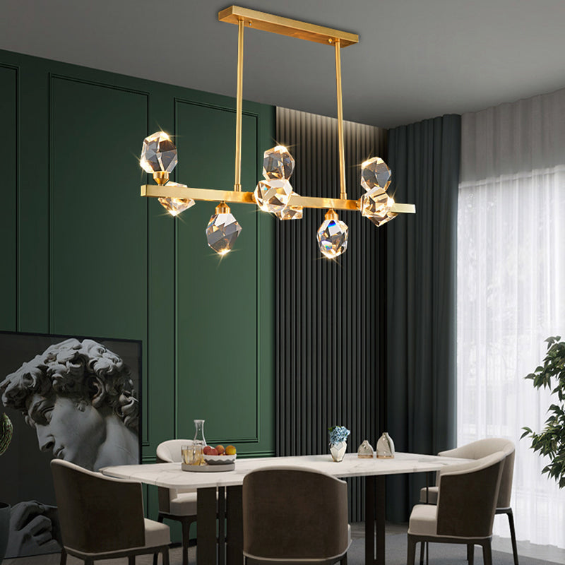 Eve Ice Water Chestnut Linear Chandelier