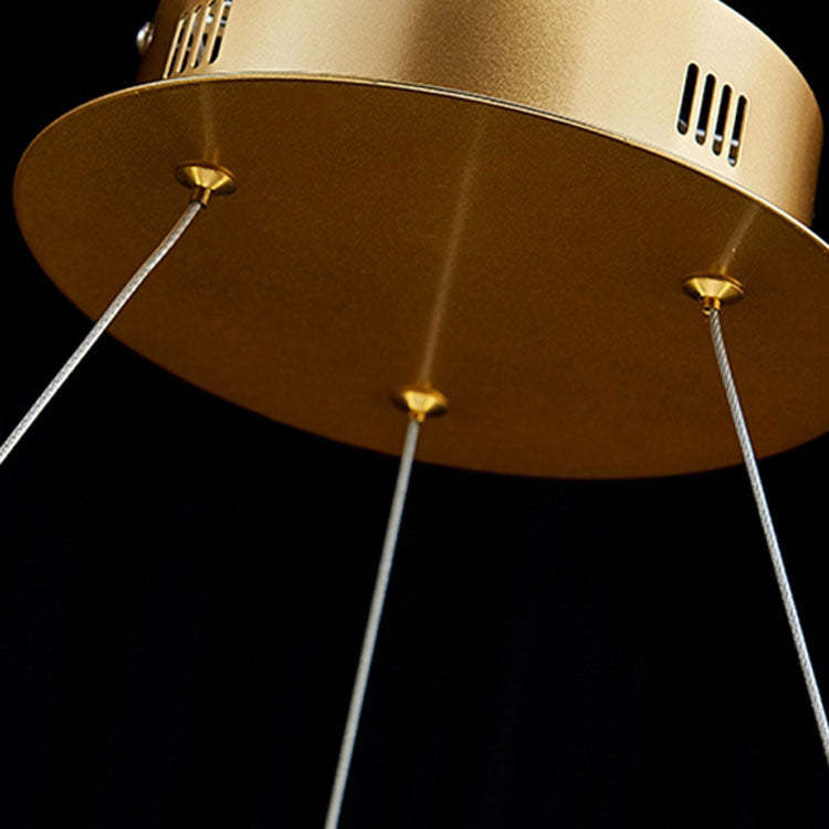 Halo Modern Clear Crystal Ring Chandelier