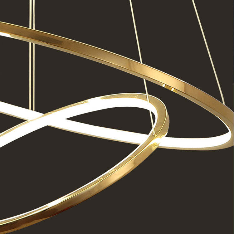 Modern Gold Multi Rings Chandelier