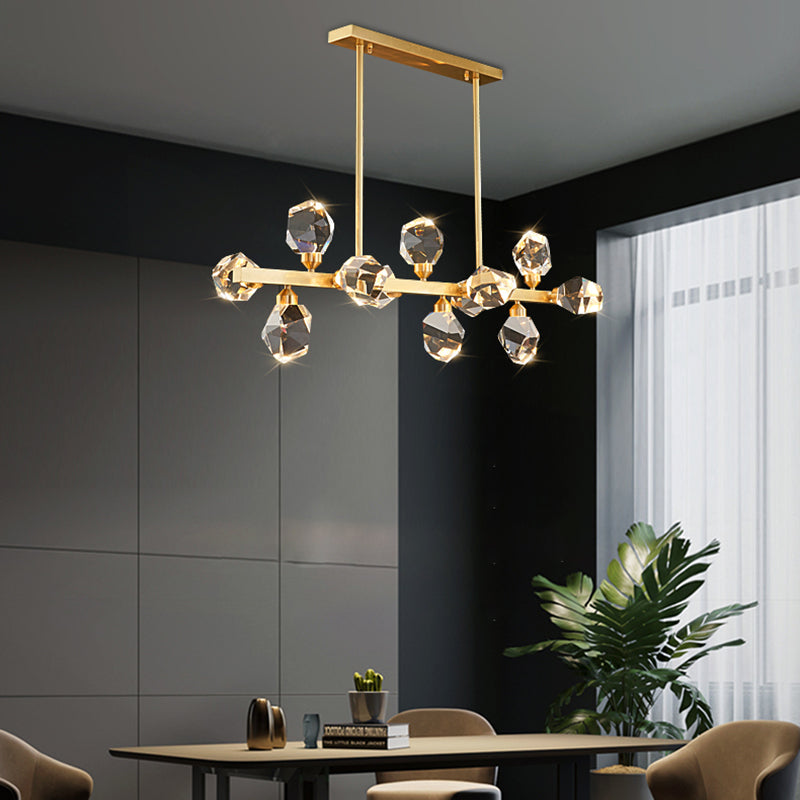 Eve Ice Water Chestnut Linear Chandelier