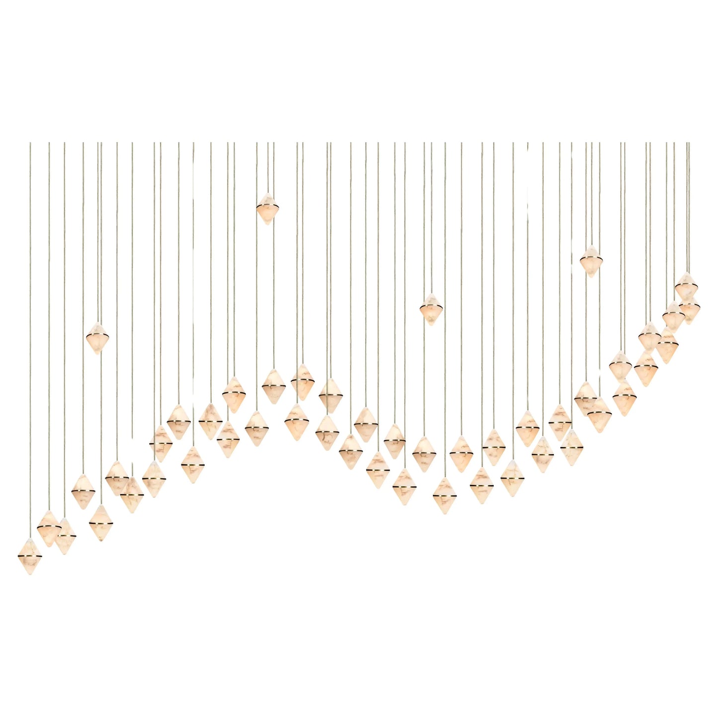 Gem Wave Chandelier 48