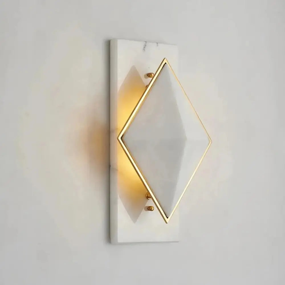 Geometric Alabaster Wall Sconce