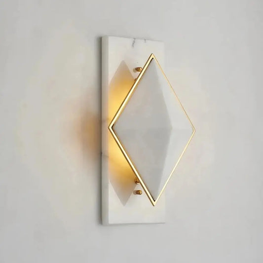 Geometric Alabaster Wall Sconce