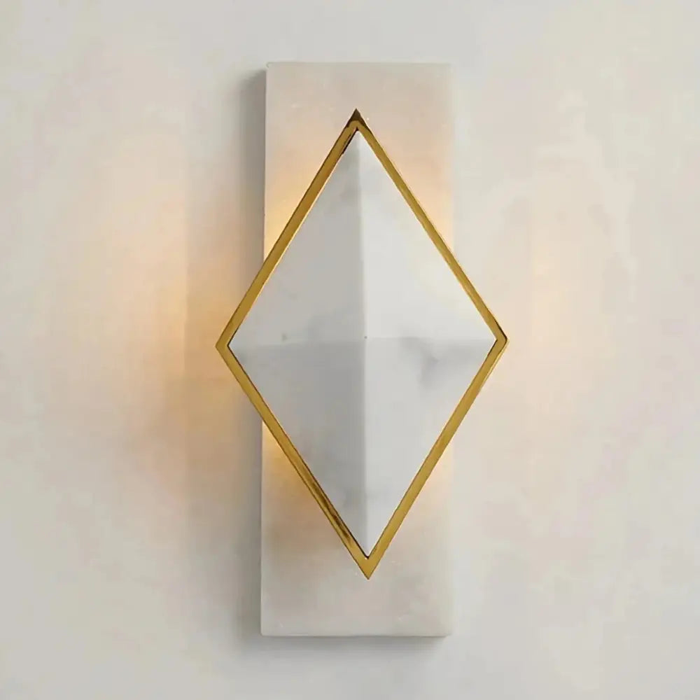 Geometric Alabaster Wall Sconce