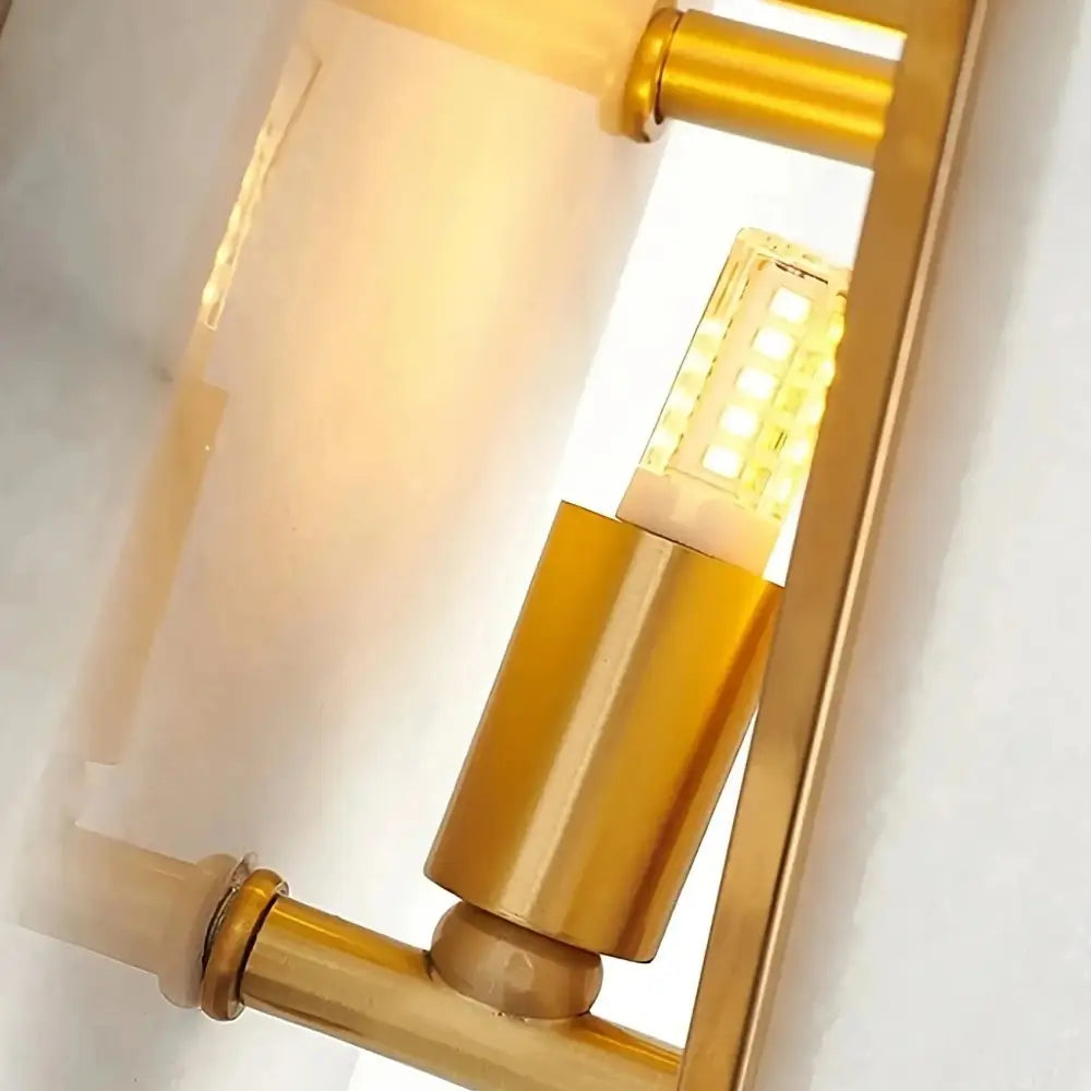 Geometric Alabaster Wall Sconce