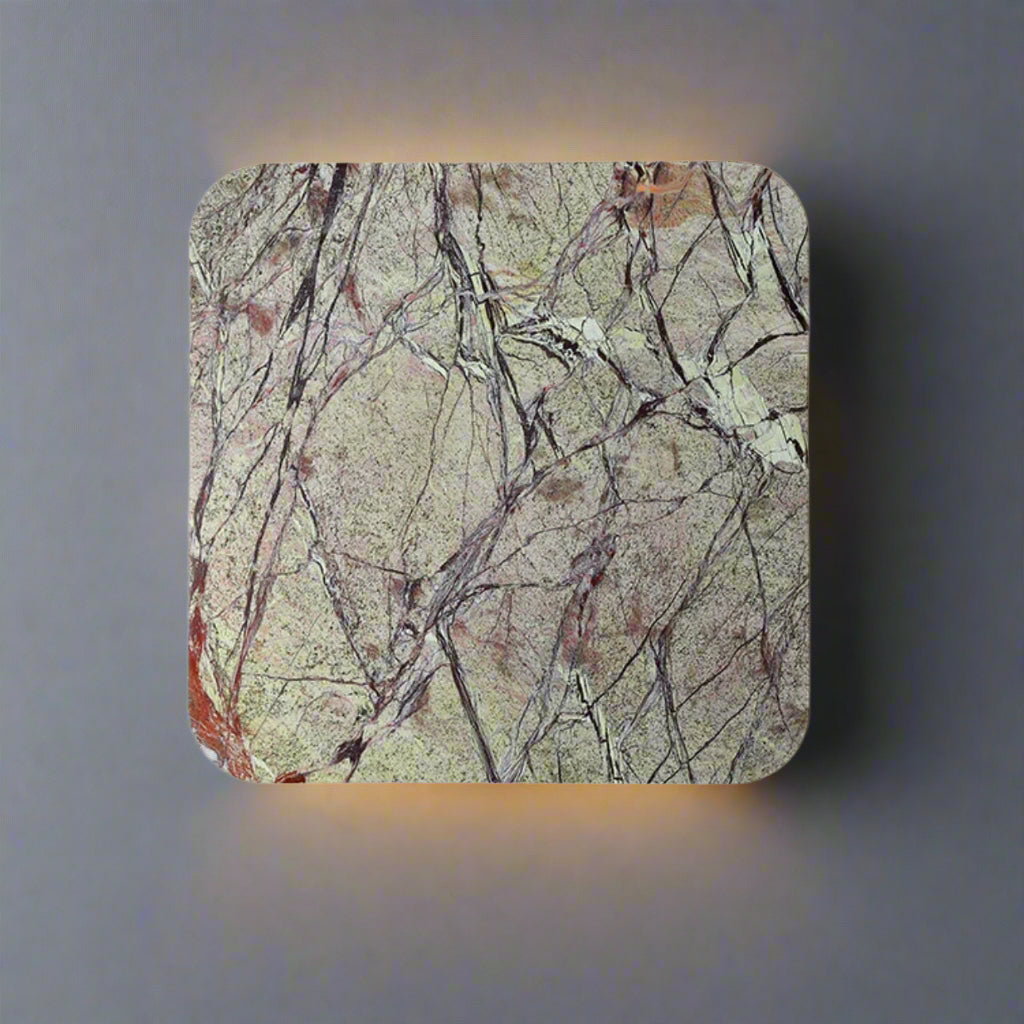 Green Marble Square Wall Lamp