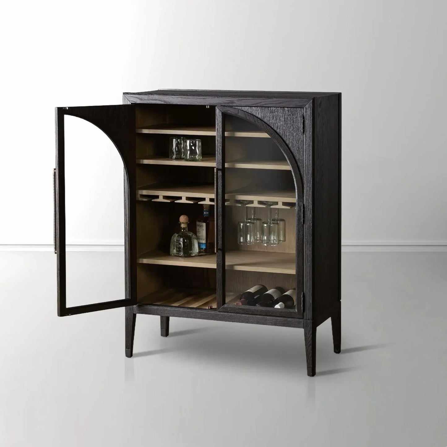 Hattie Low Bar Cabinet in Oak 36"W