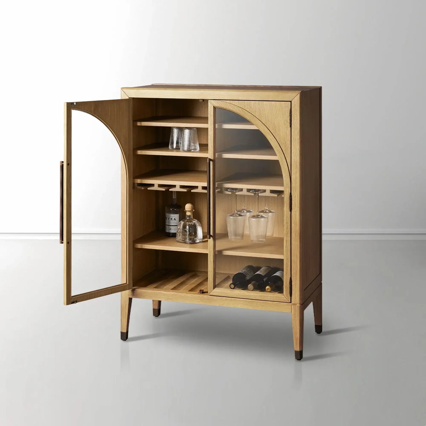 Hattie Low Bar Cabinet in Oak 36"W
