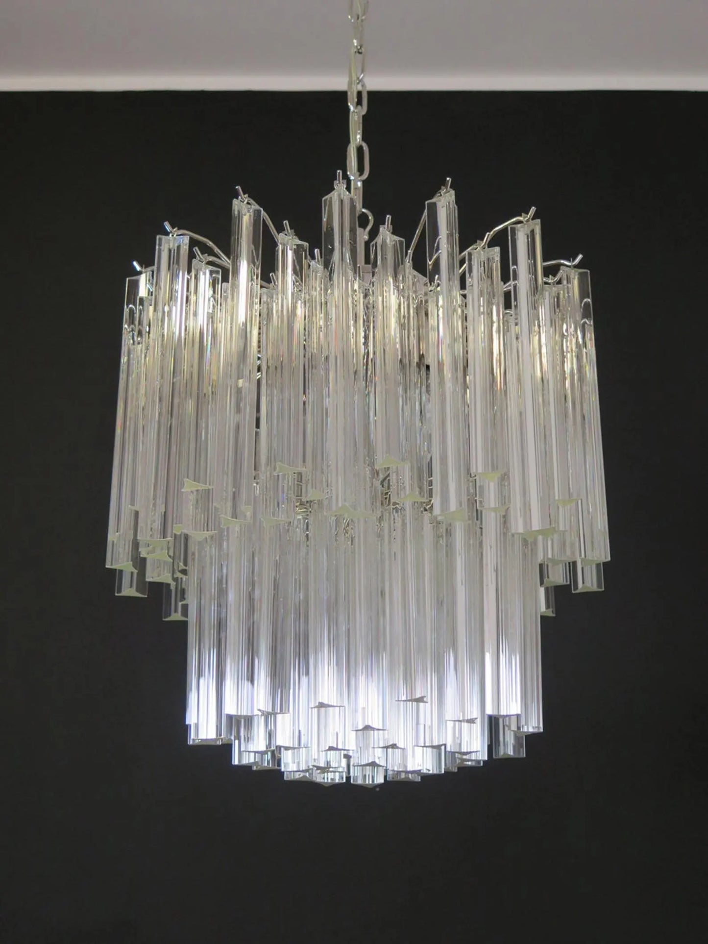 Murano Chandelier – Arianna -107 prisms – Transparent