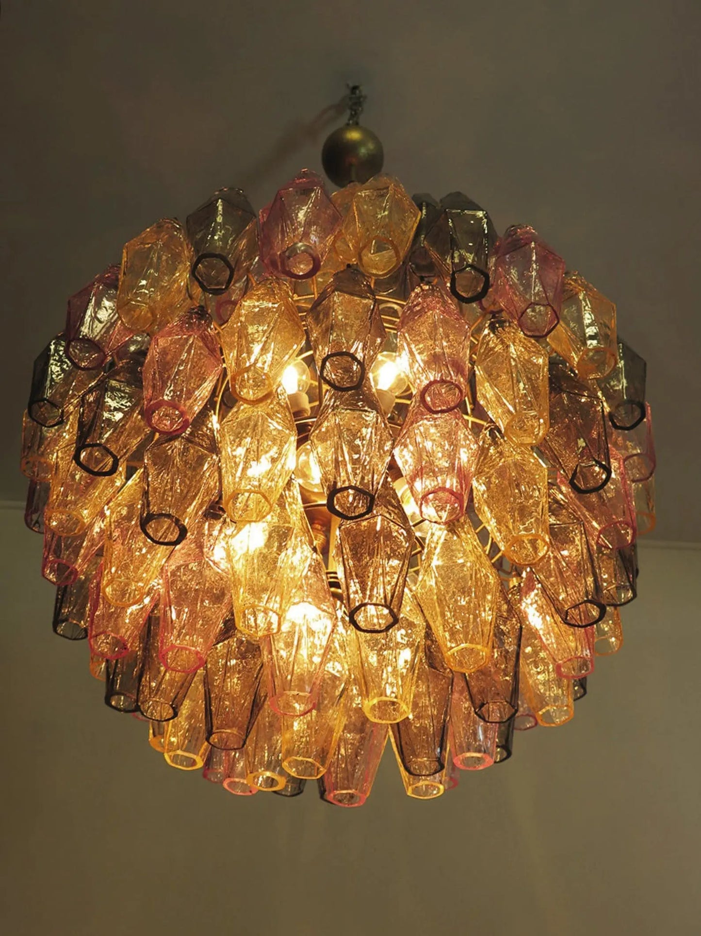 Murano Chandelier – Poliedri – 140 glass – Multi