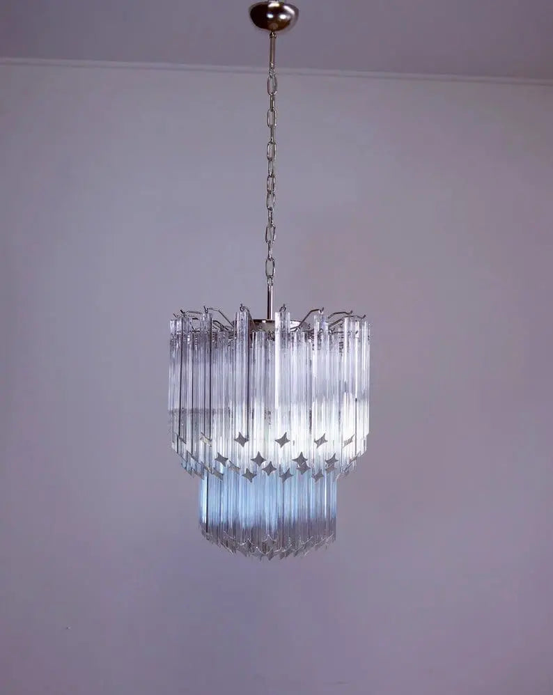 Murano Chandelier – 107 prisms – Transparent