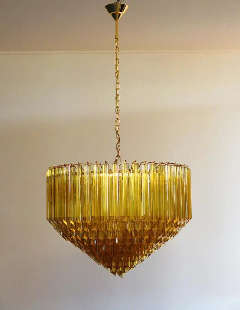 Murano Chandelier – 265 prisms – Amber