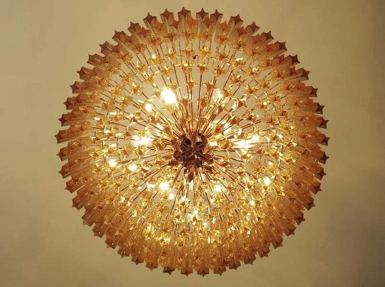 Murano Chandelier – 265 prisms – Amber