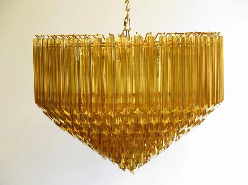 Murano Chandelier – 265 prisms – Amber