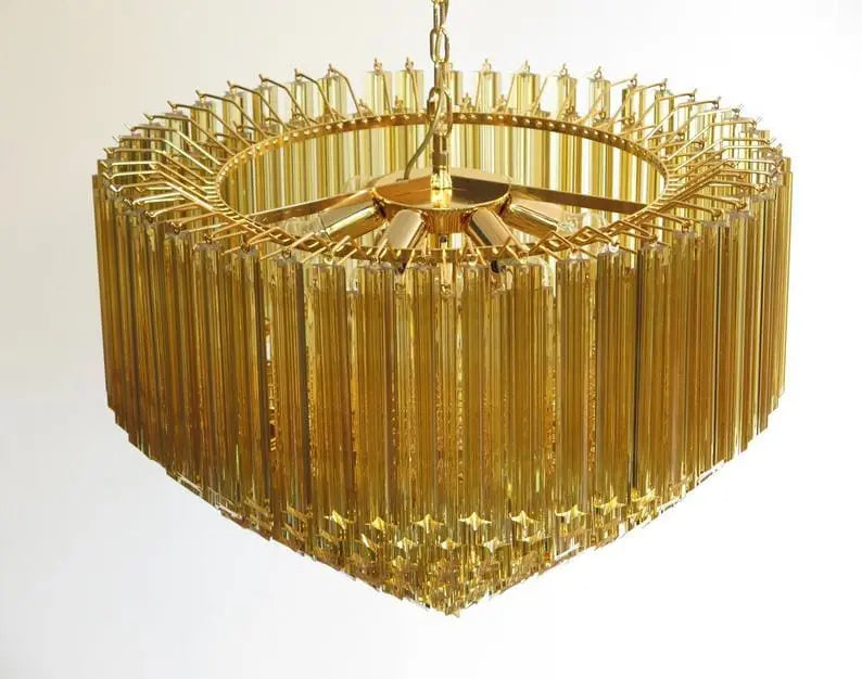 Murano Chandelier – 265 prisms – Amber