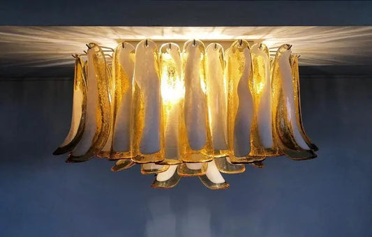 Murano Chandelier – 64 petals – Caramel