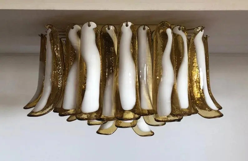 Murano Chandelier – 64 petals – Caramel