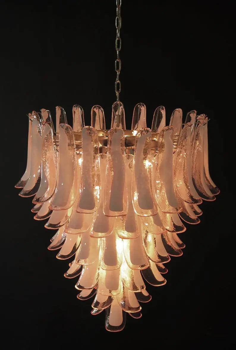 Murano Chandelier – 75 petals – Pink