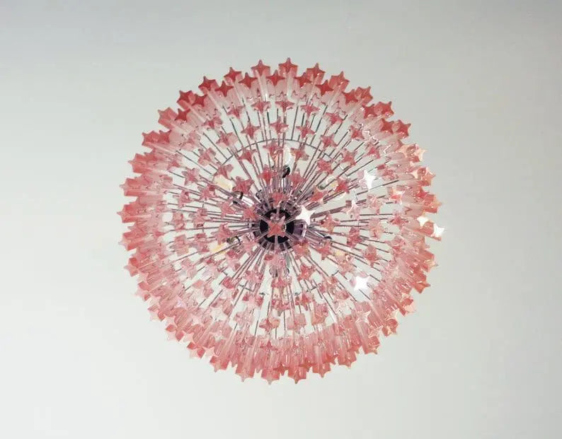 Murano Chandelier – 163 prisms – Pink