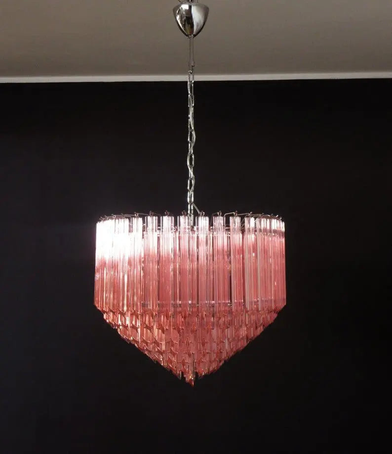 Murano Chandelier – 163 prisms – Pink
