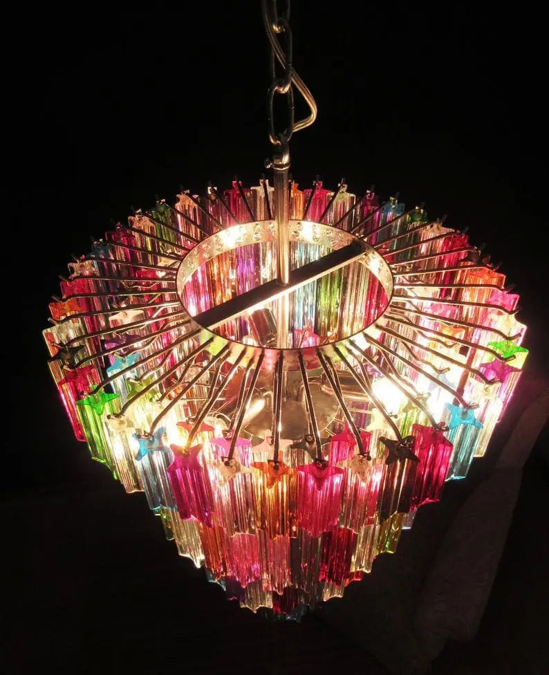 Murano Chandelier – 111 prisms – Multi