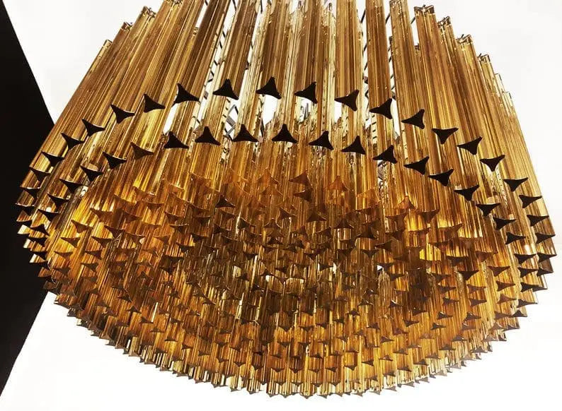 Murano Chandelier – Triedri – 391 prisms – Amber