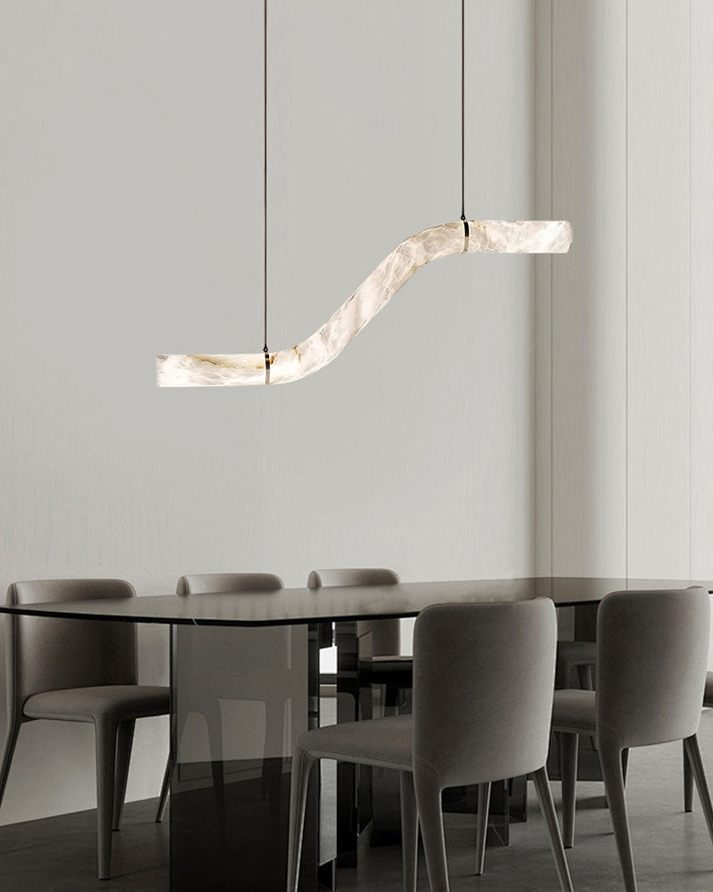 Minimalist Long Cord Ceiling Pendant Alabaster Lighting | 120/150cm Length