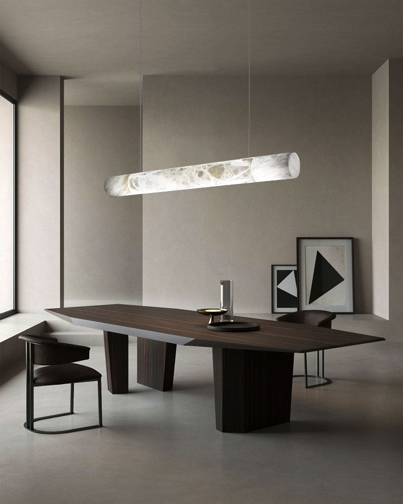 Minimalist Long Cord Ceiling Pendant Alabaster Lighting | 120/150cm Length