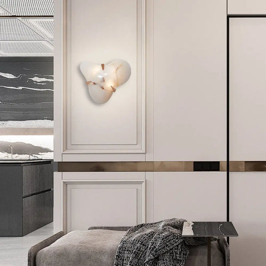 Organic Alabaster Cloud Sconce