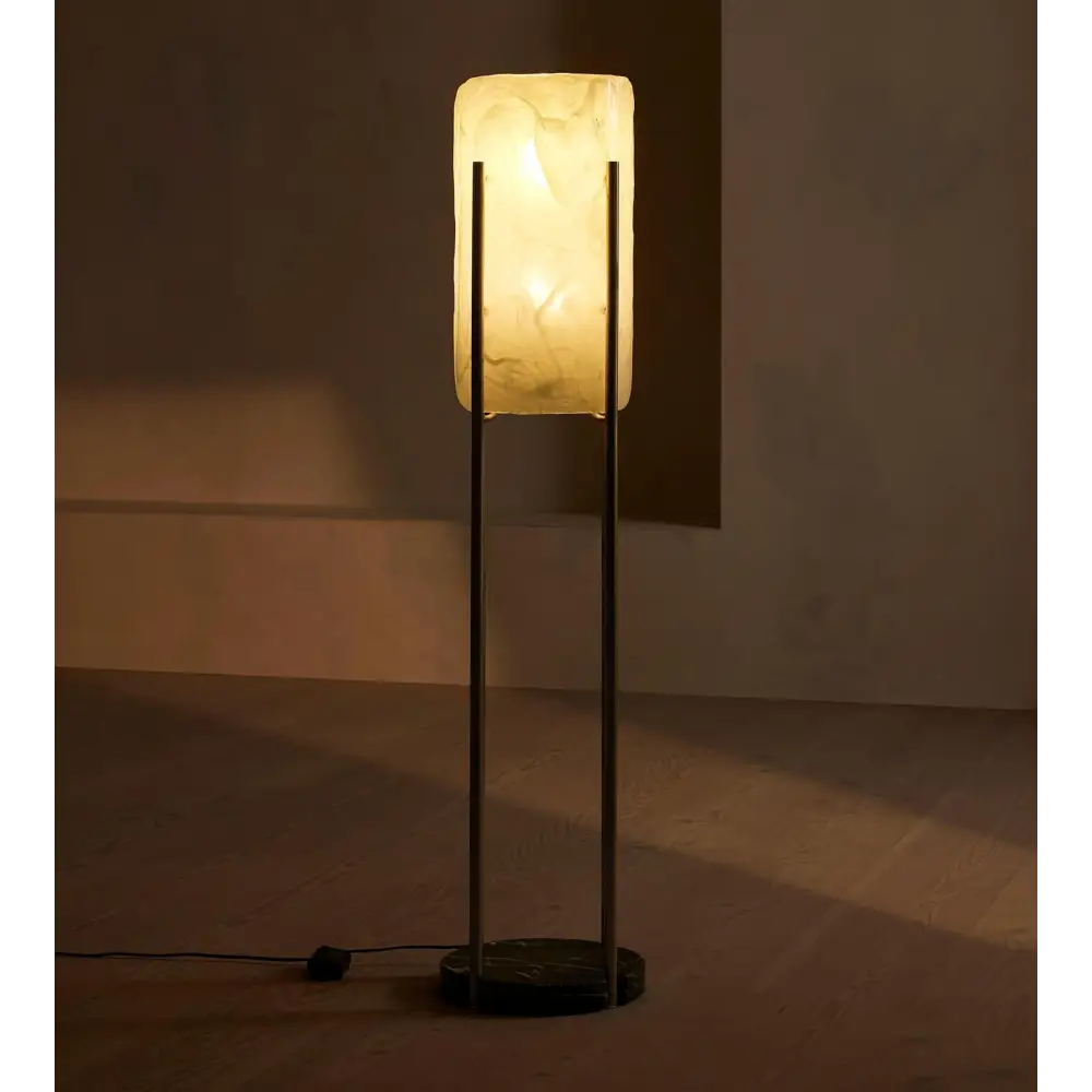 Minimalist Marble & Brass Floor Lamp