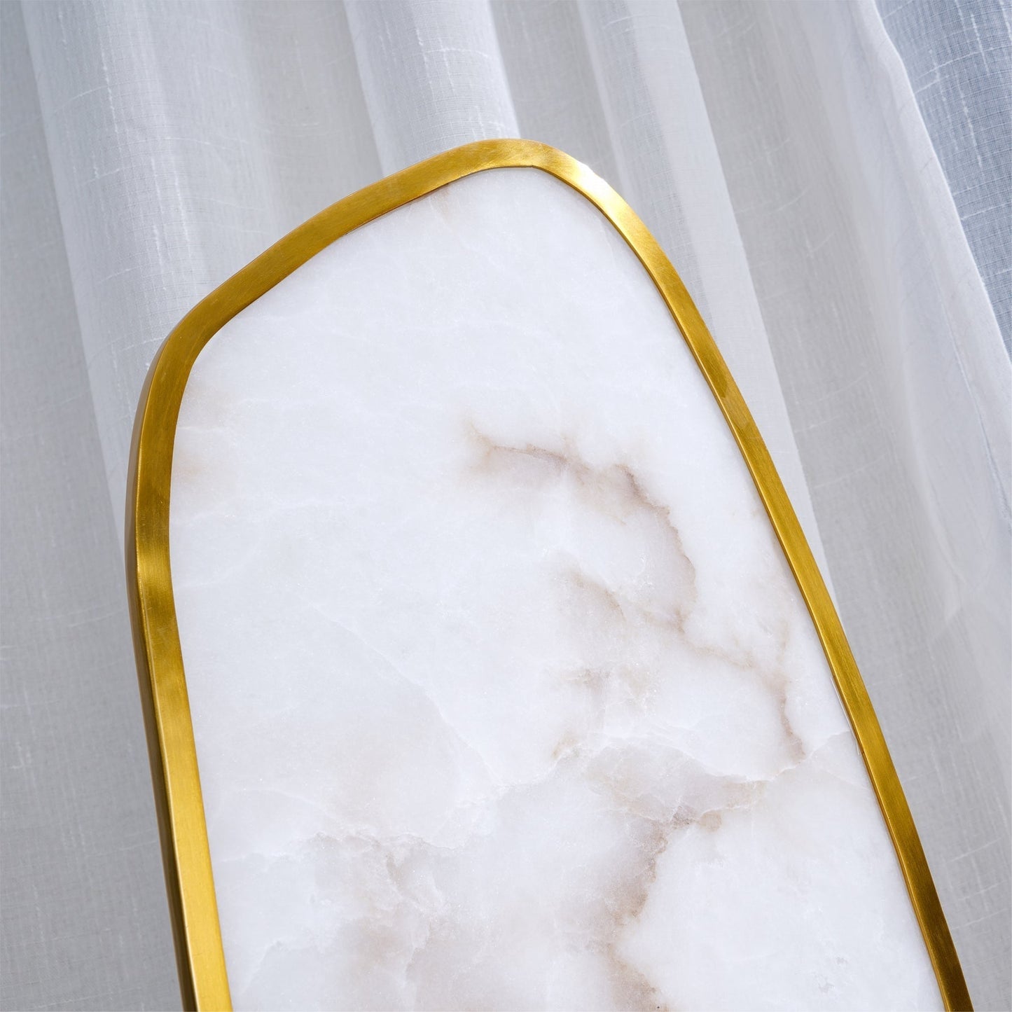 Modern Alabaster And Brass Table Lamp