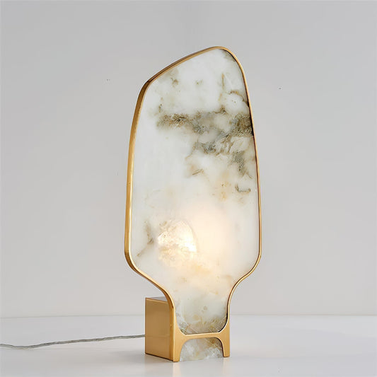 Modern Alabaster And Brass Table Lamp