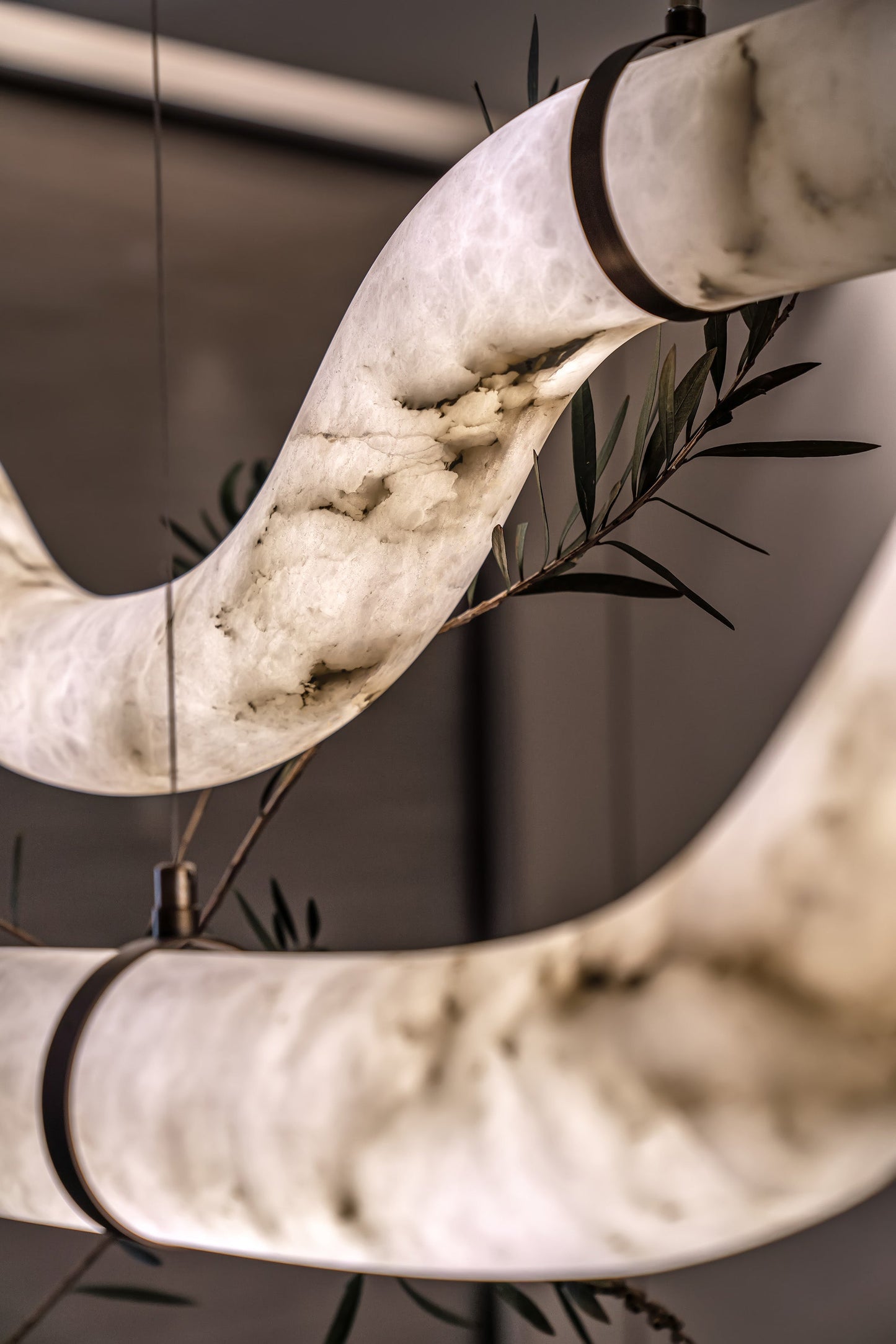 Minimalist Long Cord Ceiling Pendant Alabaster Lighting | 120/150cm Length