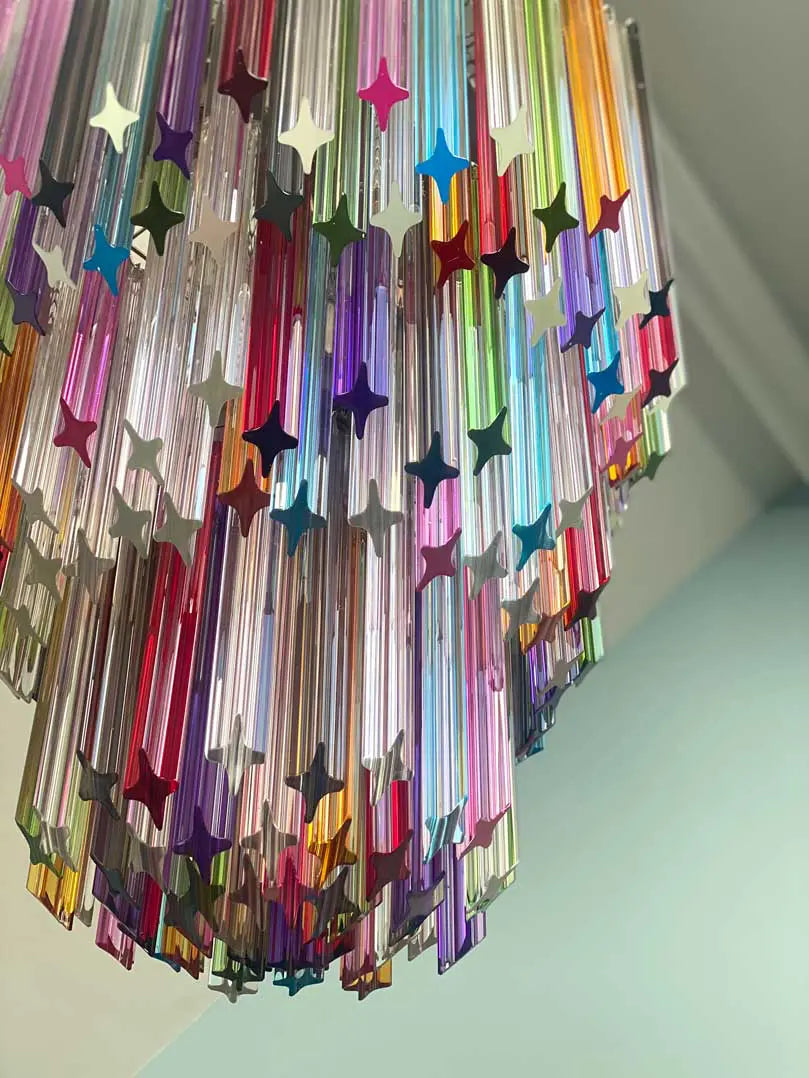 Murano Chandelier – 184 prisms – Multi