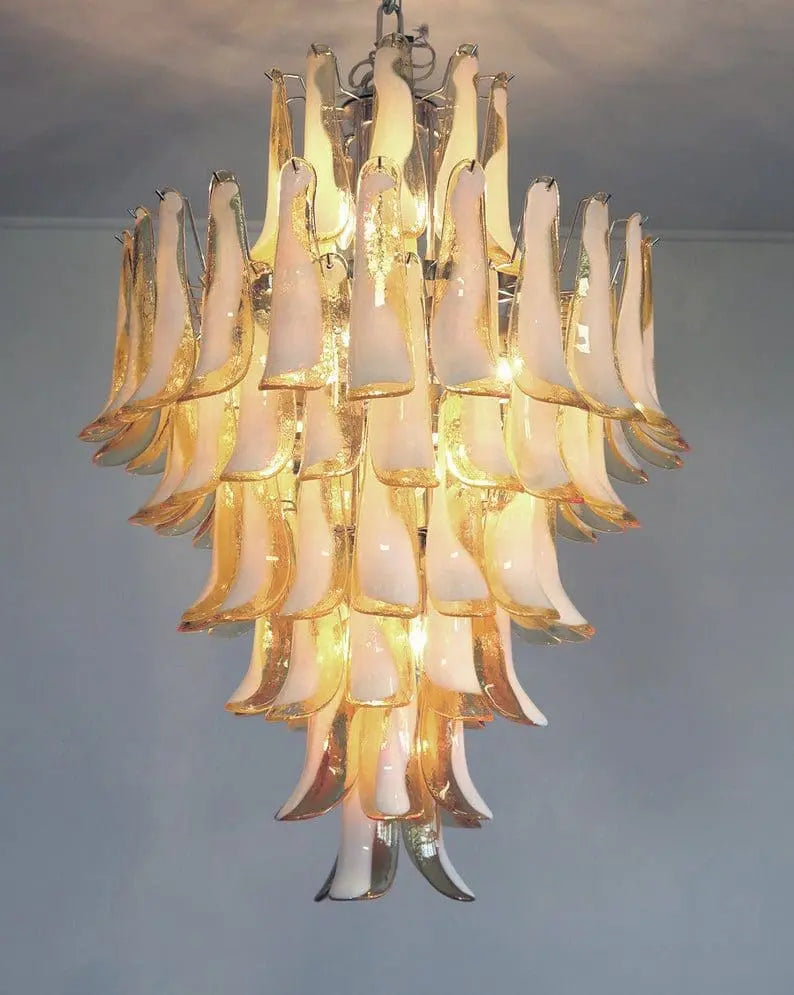 Murano Chandelier – 85 petals – Caramel